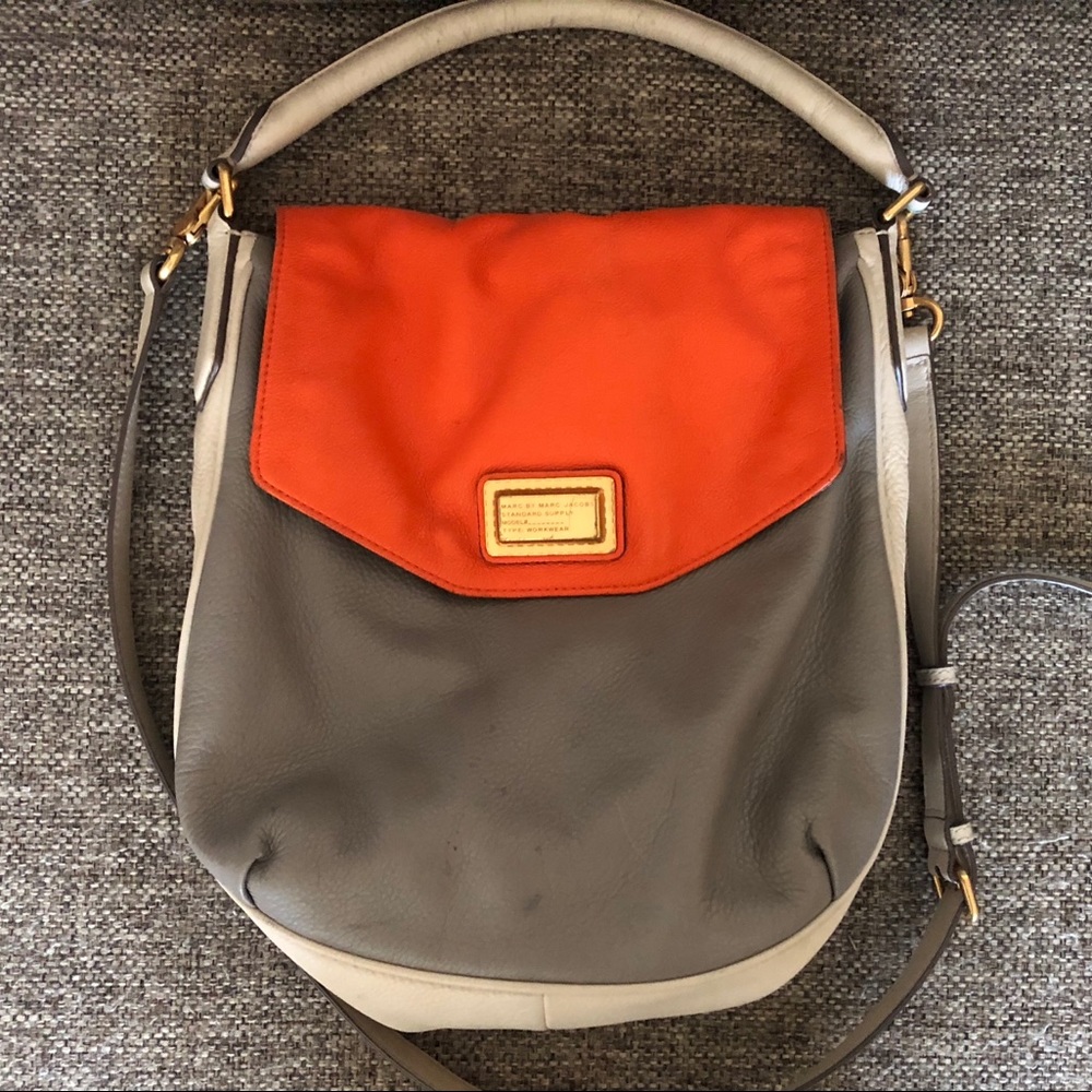 Marc Jacobs Leather Colorblock Tote Satchel